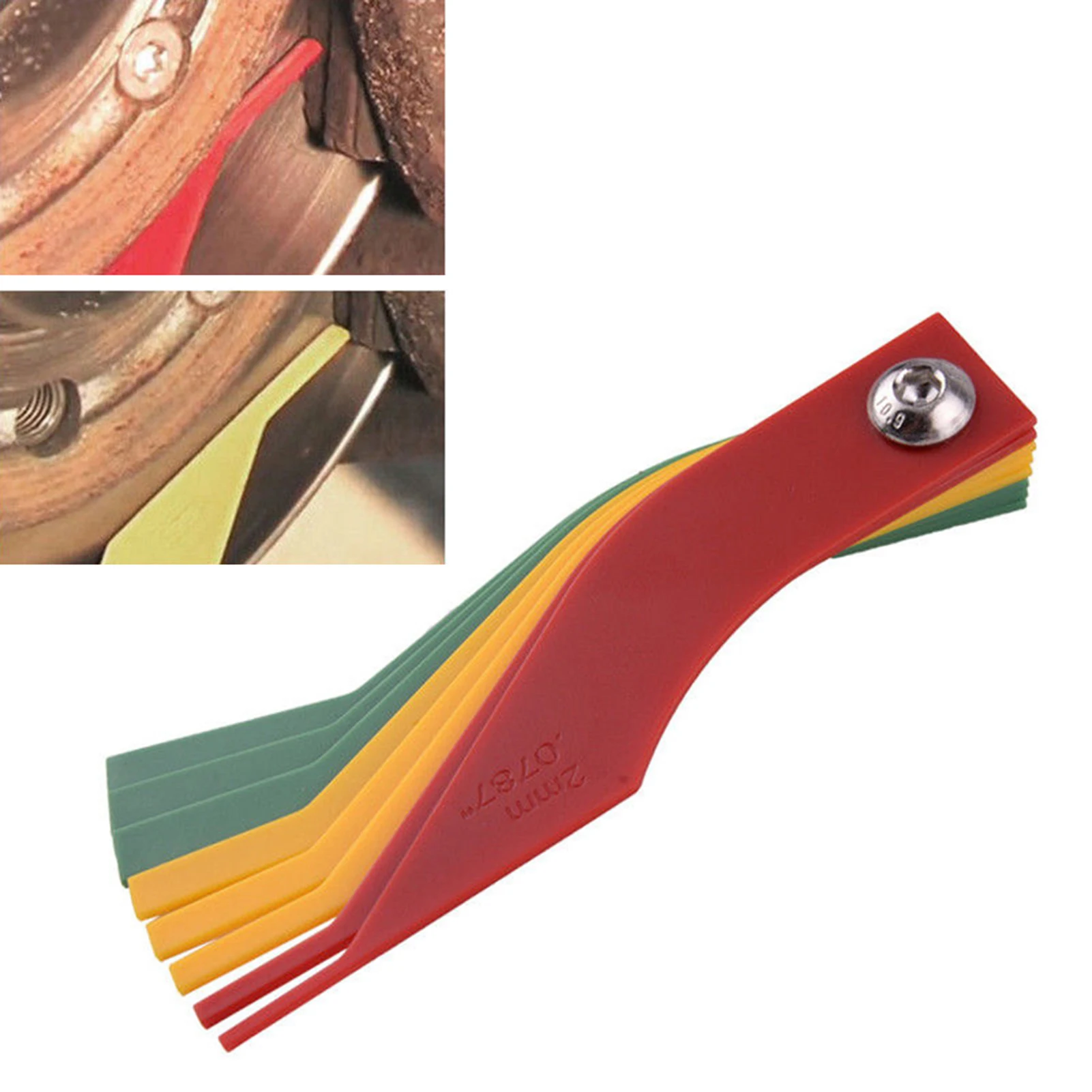 8 in 1 Automotive Brake Pad Feeler Lining Thickness Gauge Measure Tool Set 