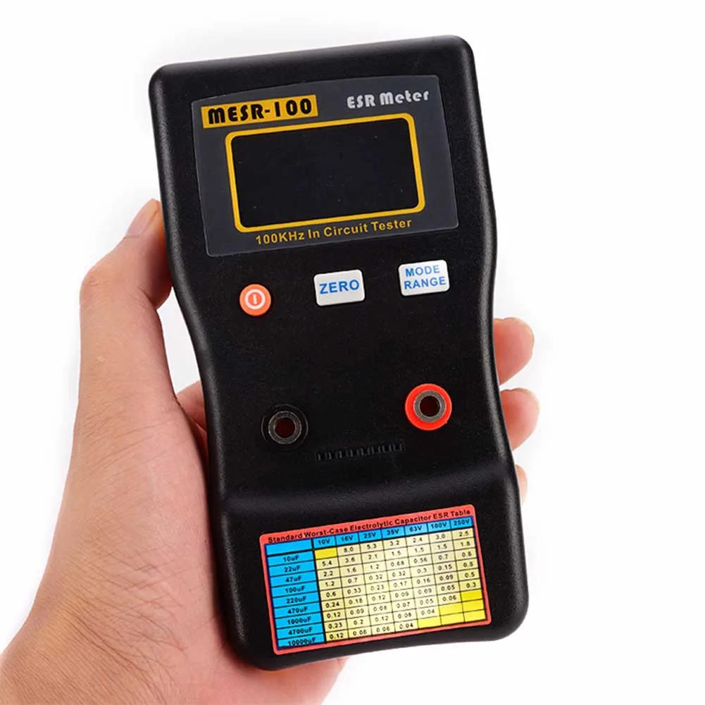 

MESR 100 Home Measuring Tools Internal Resistance Tester Capacitance Meter Professional LCD Display High Accuracy Portable