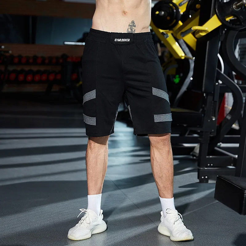 

Muscle Brother MEN'S Shorts Fashion Block Occident Fashion Sports Running Training Basketball Shorts Manufacturers Direct Sellin