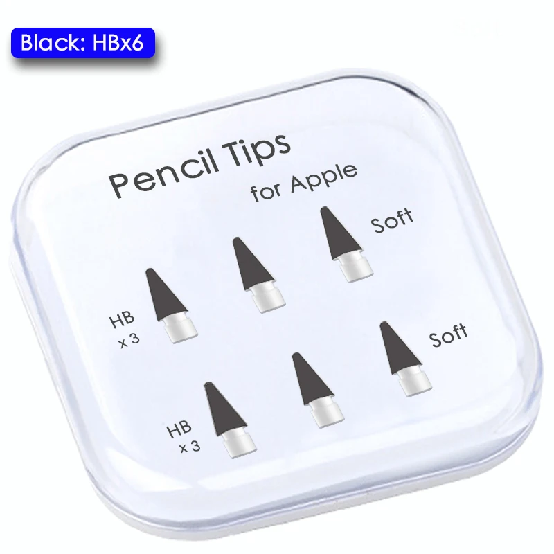 Peilinc Pencil Tips for Apple Pencil 1st / 2nd Logitech Crayon, 2B Soft Double-Layered iPad Pencil Tip, White & Black Stylus Nib ipad mini decal Tablet Accessories