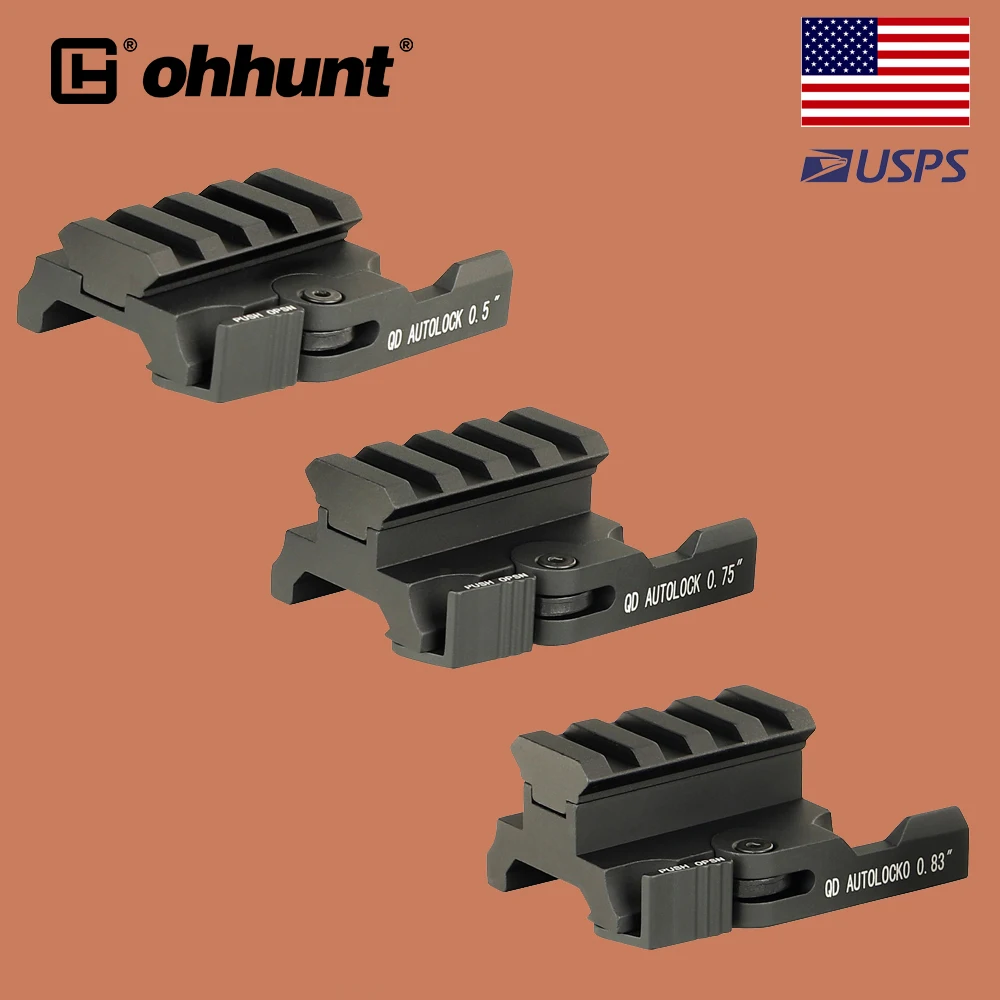 Ohhunt Тактический QD Autolock Quick Release AR-15 M16 Red Dot Riser адаптер Пикатинни для блочного Лука