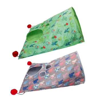 

Pet Cat Tunnel Rolling Floor Dragon Passage Cat Litter Tent Sound Paper Toy For Small Pets Drt