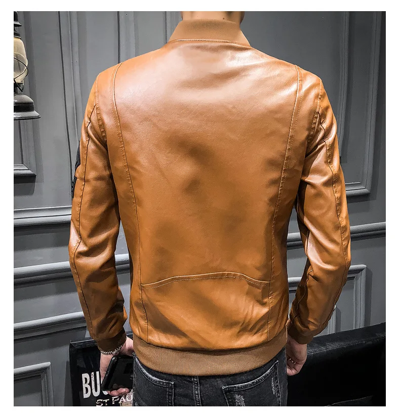 Embroidered Leather Coat Men's Autumn Men'S Wear Casual Flying Bird Coat Chinese-style Cool Trend Baseball Uniform Hot Selling