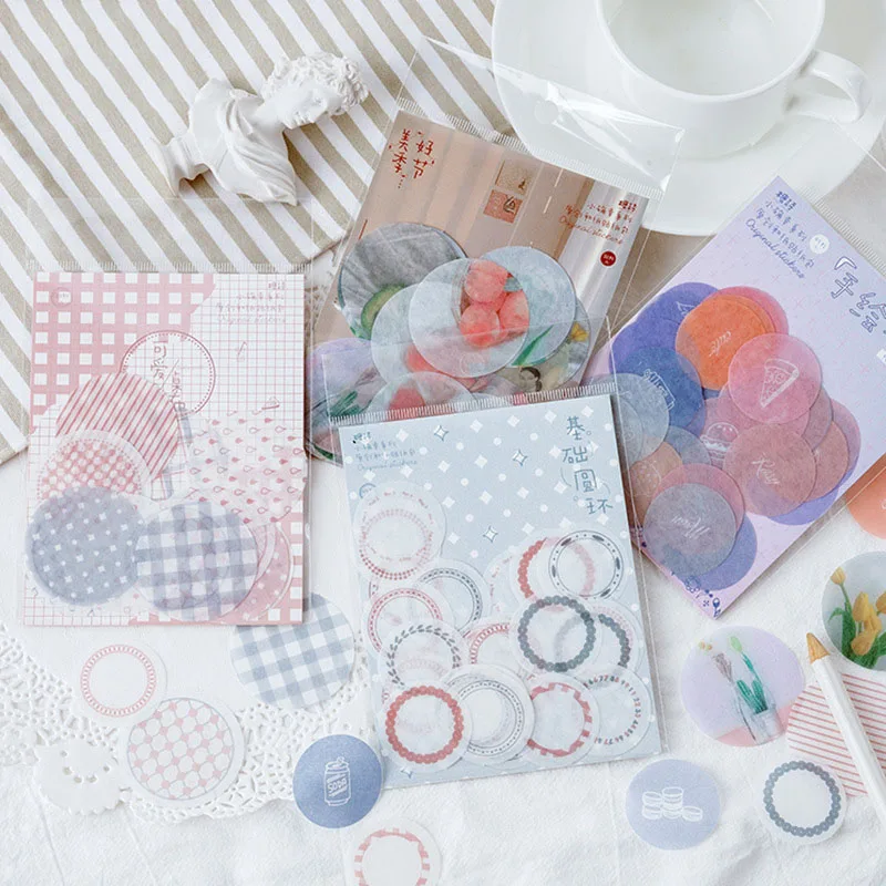30/45 шт Kawaii круглый Стикеры милые декоративные Стикеры пуля журнал ...