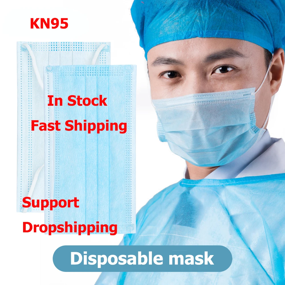 

50/100/200PCS Disposable Masks Anti Dust Mouth Face Mask 3-layer Non-Woven Masks Protection Soft Protective Mask Fast Shipping