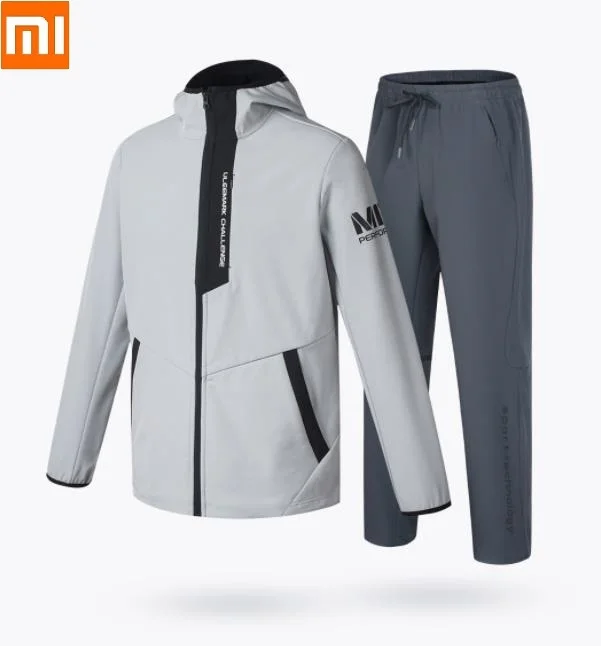 Skup Xiaomi ULEEMARK męska Softshell klasyczny strój sportowy Plus aksamitna utrzymać ciepło wiatroszczelna wodoodporna kurtka spodnie miękki płaszcz spodnie