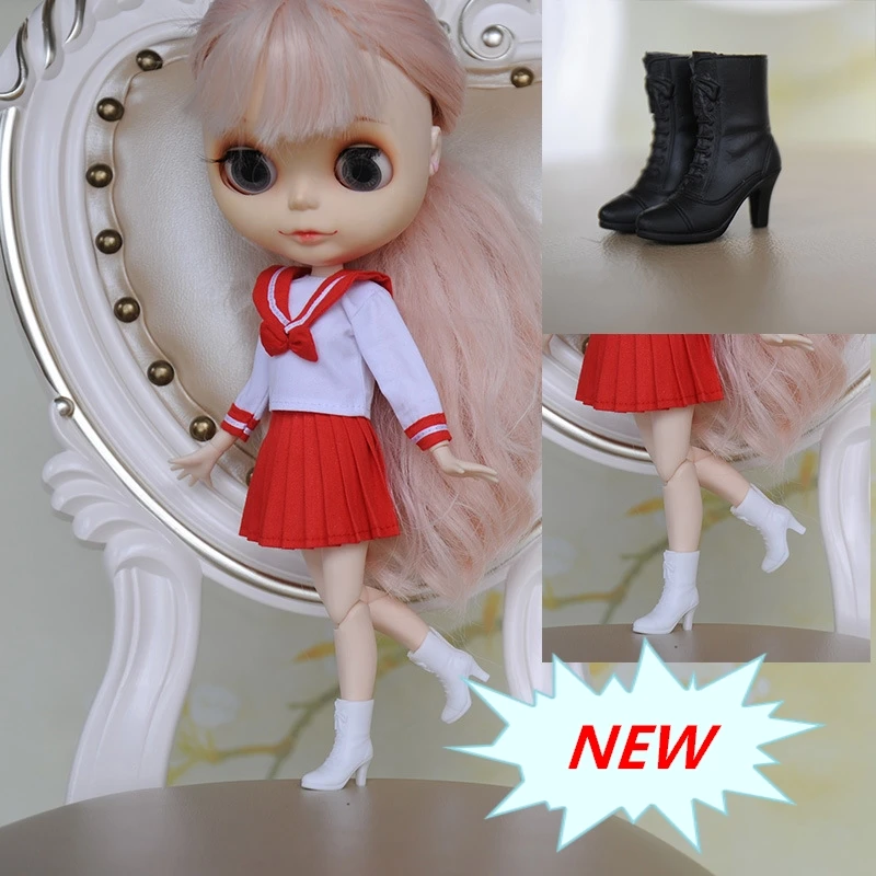 Новинка 1 пара обуви Blyth Liica Dolls на высоком каблуке белого/черного цвета для Azone 1/6