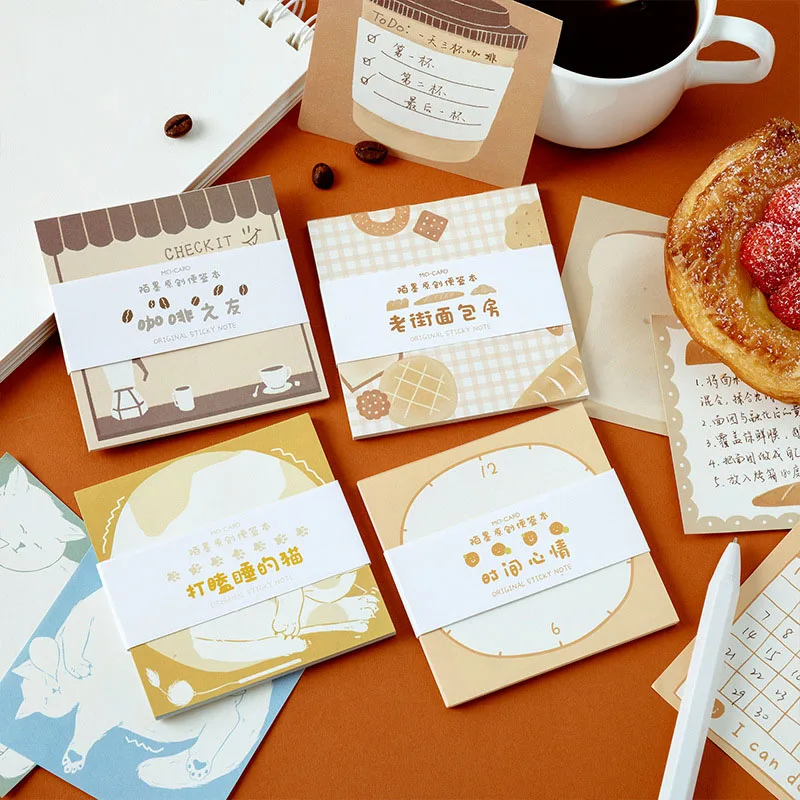 

Lovely Series Kawaii Cute Stick Notes Memo Pad Diary Stationary Flakes Scrapbook Decorative Sticky Notes