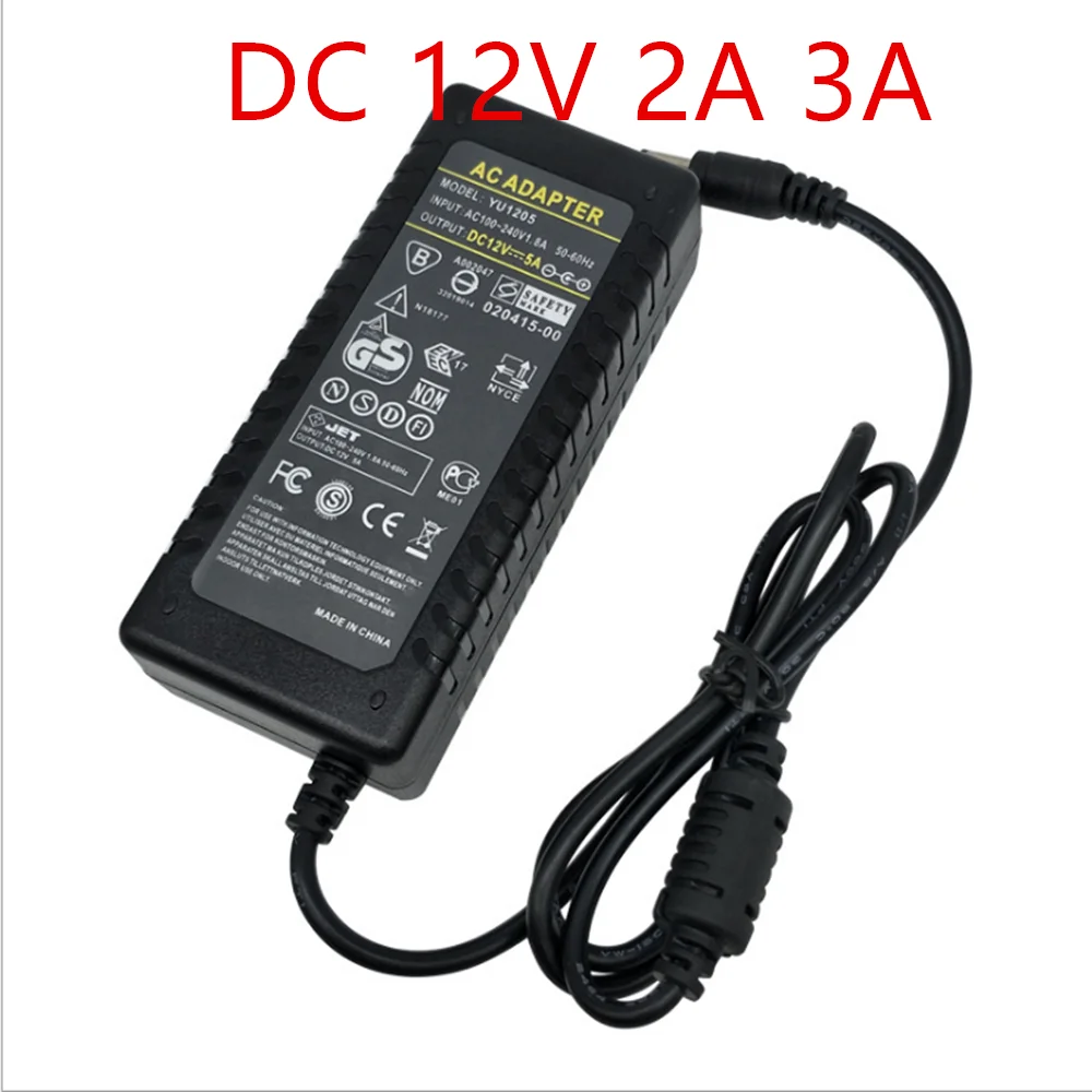 Мощность адаптер питания постоянного тока 12 V 2A 3A 5A 7A адаптер AC/DC 12 V Вольт Питание адаптер освещение Светодиодные полосы лампа монитор трансформаторы