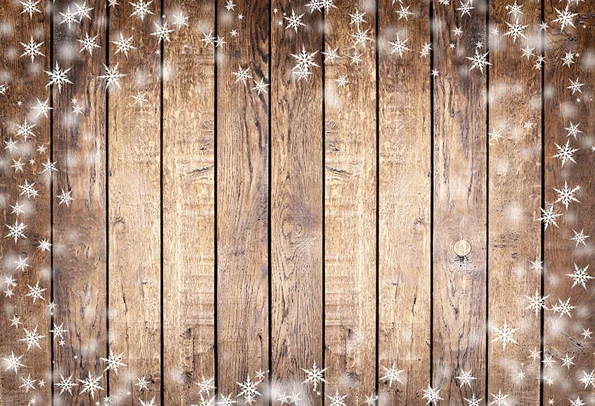 wooden 2 Рождественские фоновые обои для фотосъемки детей на день рождения Реквизит для фотостудии Стенд фон Зимний снег фотофоны - Цвет: wooden 2