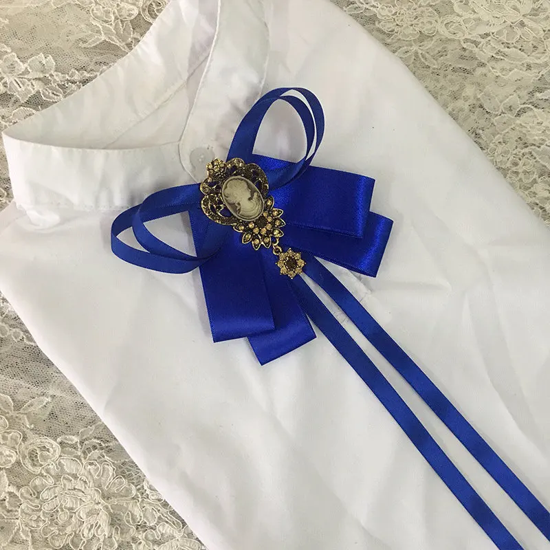 Ribbon Bowtie Мужской женский свитер, рубашка, булавка-ленточка, заколки, галстук-платок, новинка, Свадебная вечеринка, Бабочка, сплав, горный хрусталь, кристалл, галстук-бабочка, Женский Галстук - Цвет: Ribbon Bowtie