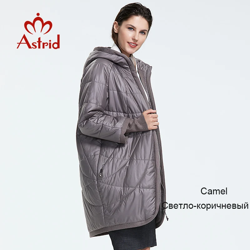 820 camel Astrid Зима новое поступление пуховая куртка женская верхняя одежда высокое качество средней длины модный тонкий стиль зимняя куртка для женщин AM-2075 - Цвет: 820 camel