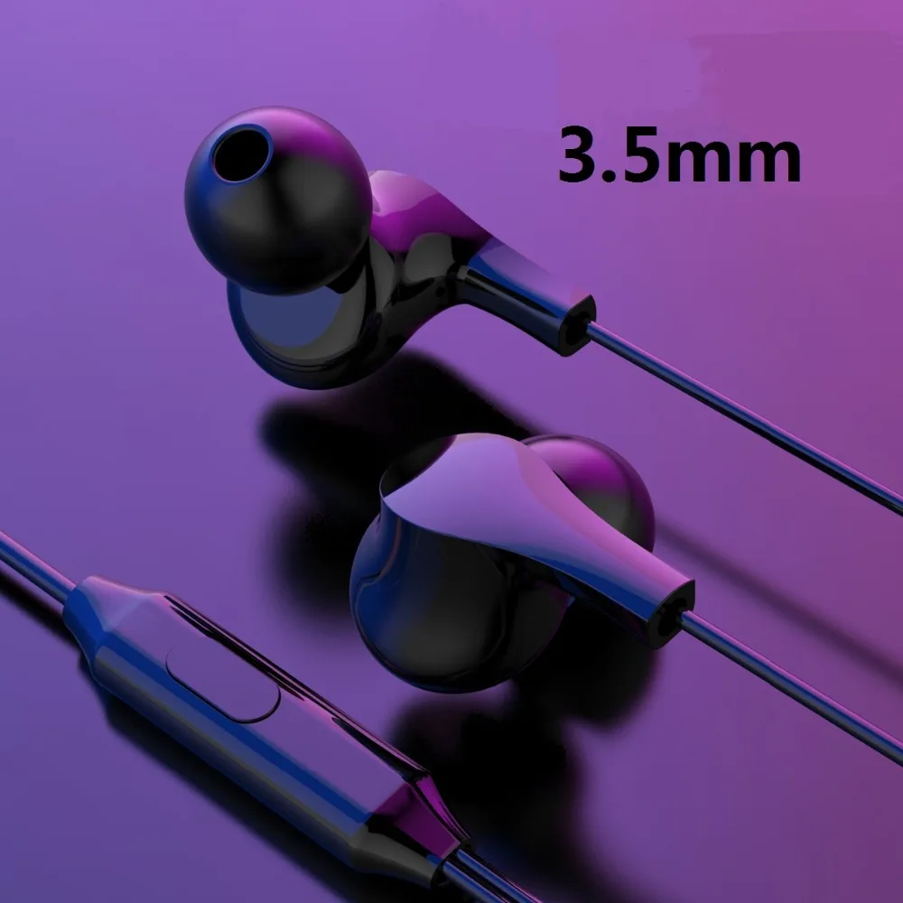 S02焦点图中文3D Stereo Bass Music Earphones Earbuds in ear Flat Mouth Headset Noise Reduction Earbuds With MIC for iPhoneHuaweiXiaoSamsung
