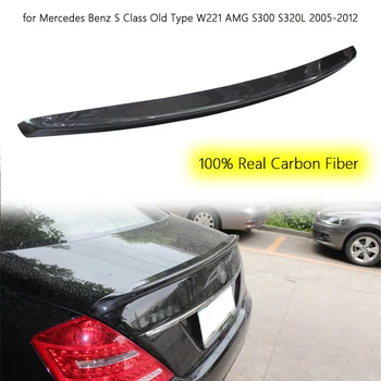 

Car Wing Spoiler Real Carbon Fiber Tail Wing for Mercedes Benz S Class Old Type W221 AMG S300 S320L 2005-2012 Car Rear Spoiler