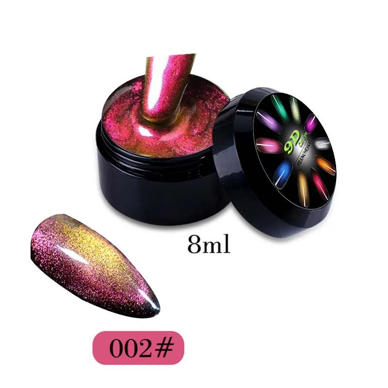 2 9D Магнитный Galaxy Cat Eye Гель-лак для ногтей 8 мл стойкий Сияющий гель для ногтей для глаз хамелеона кота УФ светодиодный лак - Цвет: 2