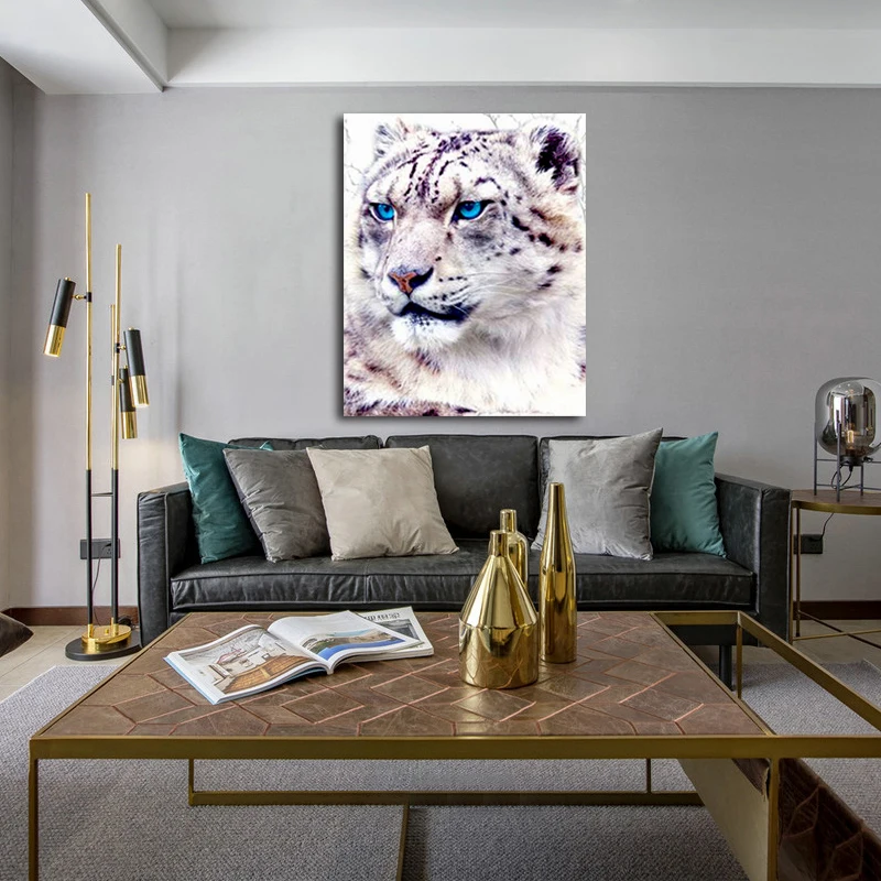 DIY colorings pictures by numbers with tiger picture drawing Relief painting framed Home | Дом и сад