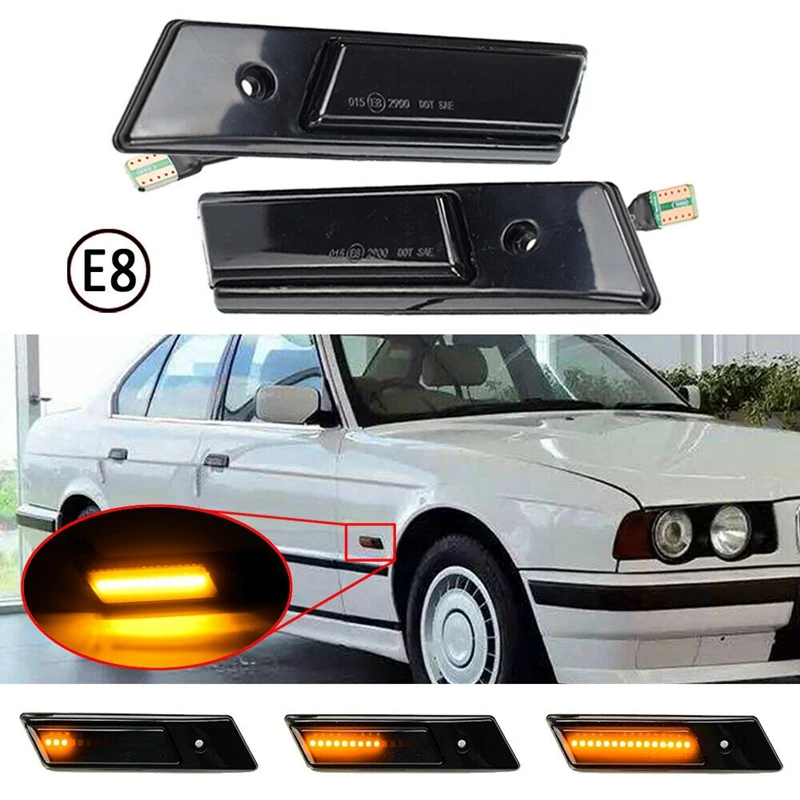 Car LED Dynamic Side Marker Turn Signal Light For-BMW 3 5 7 Series E32 E34 E36 90-96 | Автомобили и мотоциклы