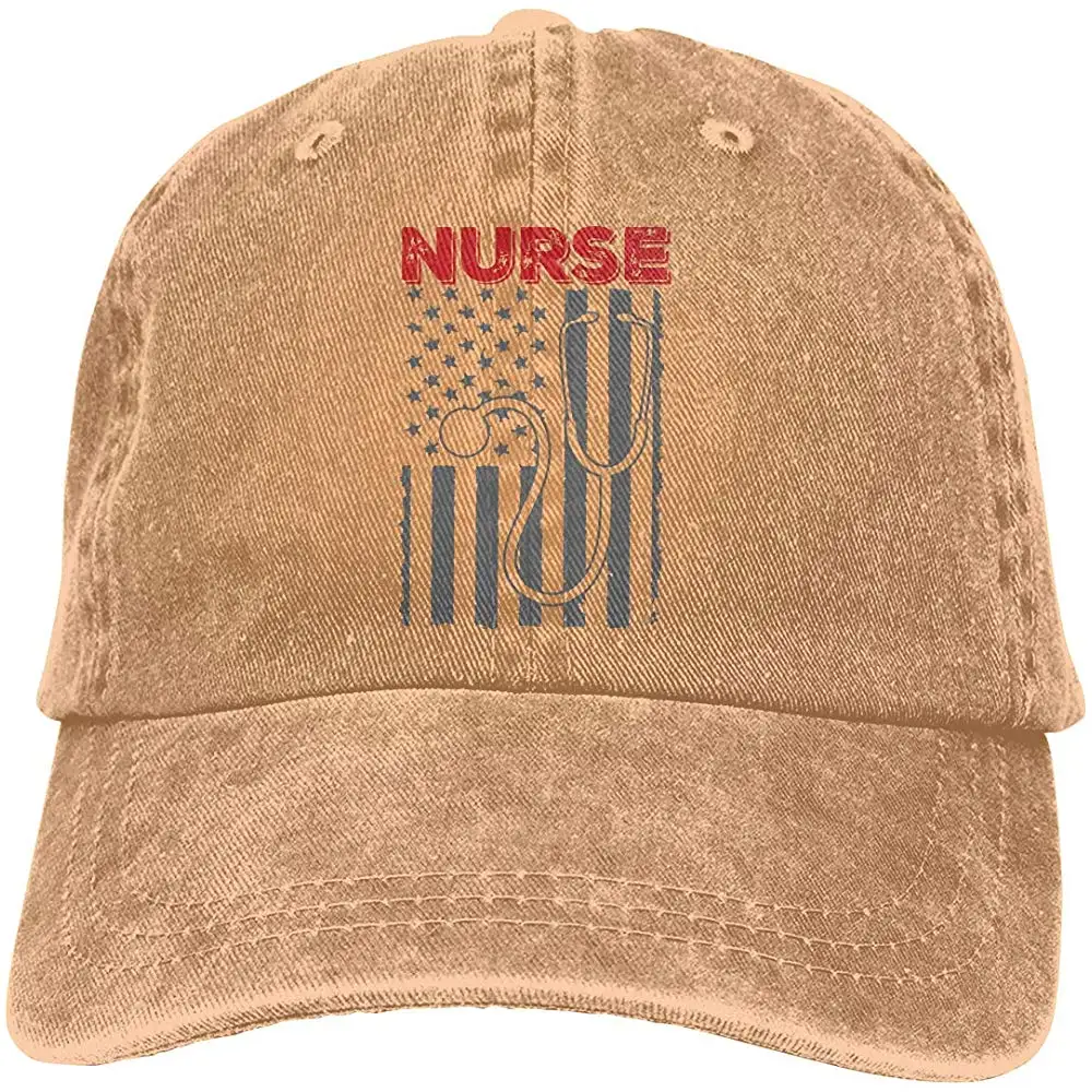 Американский флаг с медсестрами взрослая Джинсовая Шляпа От Солнца регулируемая бейсболка