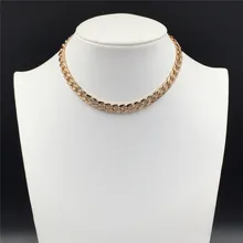 Best Price Chunky Gold Rosegold Rhodium Color Option Chain Choker Necklace For Women Girl Hipop Jewelry Best Price Chunky Gold Rosegold Rhodium Color Option Chain Choker Necklace For Women Girl Hipop Jewelry