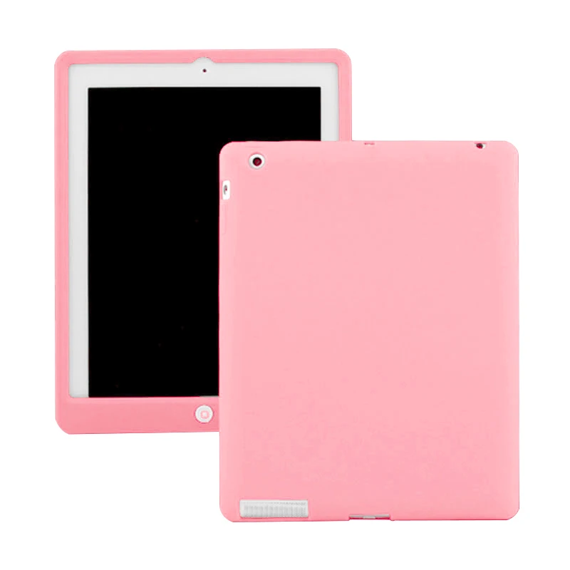 Дети Ударопрочный силиконовый чехол для iPad 2/3/4 Прочный противоударный мягкий бампер чехол для iPad 9,7 дюймов планшет - Цвет: pink