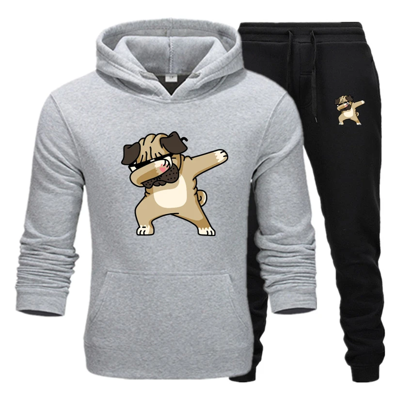 2019 новые модные толстовки мужские спортивные забавные и cuteSweatshirt + спортивные костюмы Повседневный пуловер с длинными рукавами одежда с