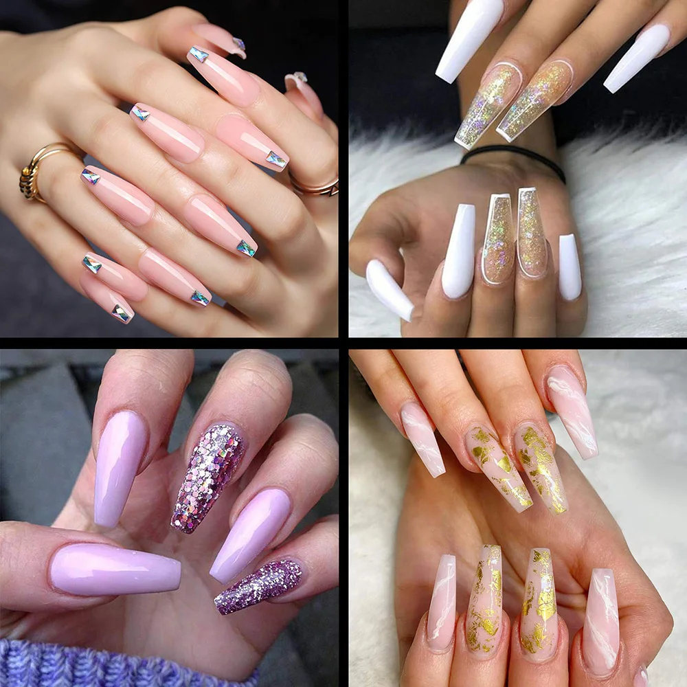 500pcs Half Cover False Nails Set - 10 Sizes