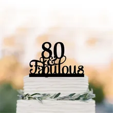 Пользовательский 80 и сказочный торт Топпер украшение для именинного торта юбилейный подарок 50 Сказочный 60 Сказочный 70 Сказочный торт Топпер