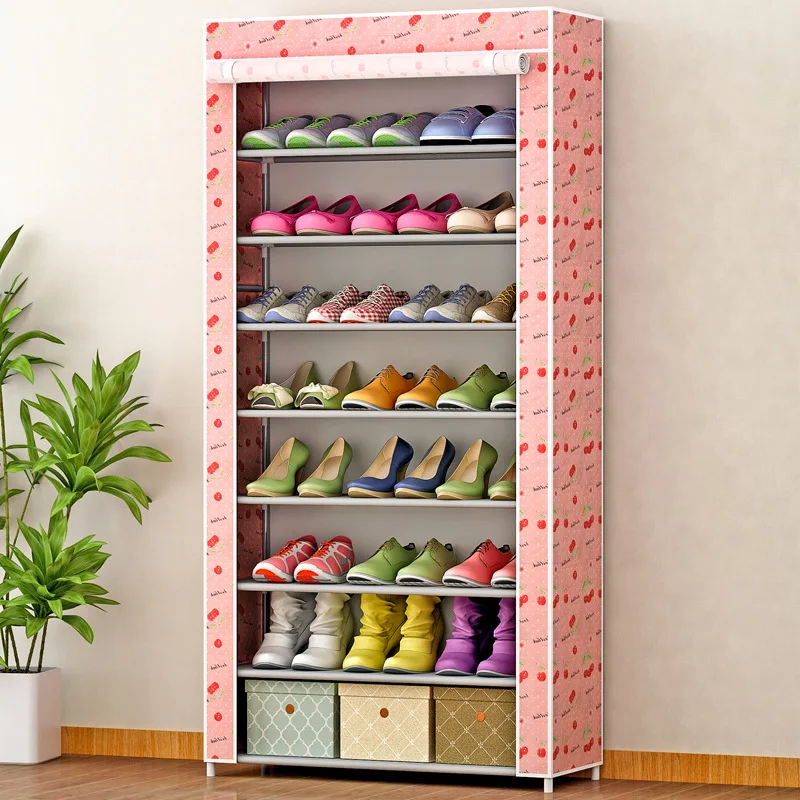 

8-Layer Free Combination Simple Shoe Cabinet Shoe Rack Large Capacity Shoe Dustproof Wholesale/Sample Production/Processing