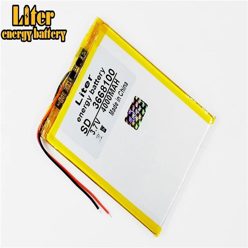3 7 V 4000mAh 3668100 полимерный литиевый литий аккумулятор для DIY Mp3 MP4 MP5 GPS PSP электронная