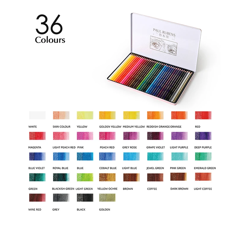 YYD Robo 'The Colours' Set of 12 Beatles-Inspired Colored Pencils