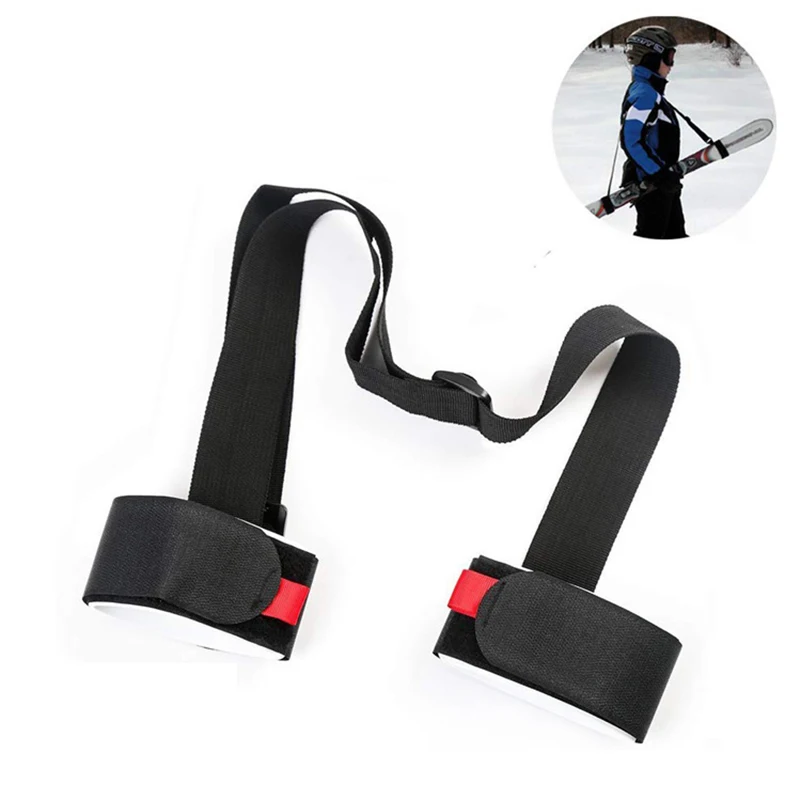 Adjustable Ski Pole Shoulder Hand Carrier Lash Handle Straps Porter Hook Loop P0 