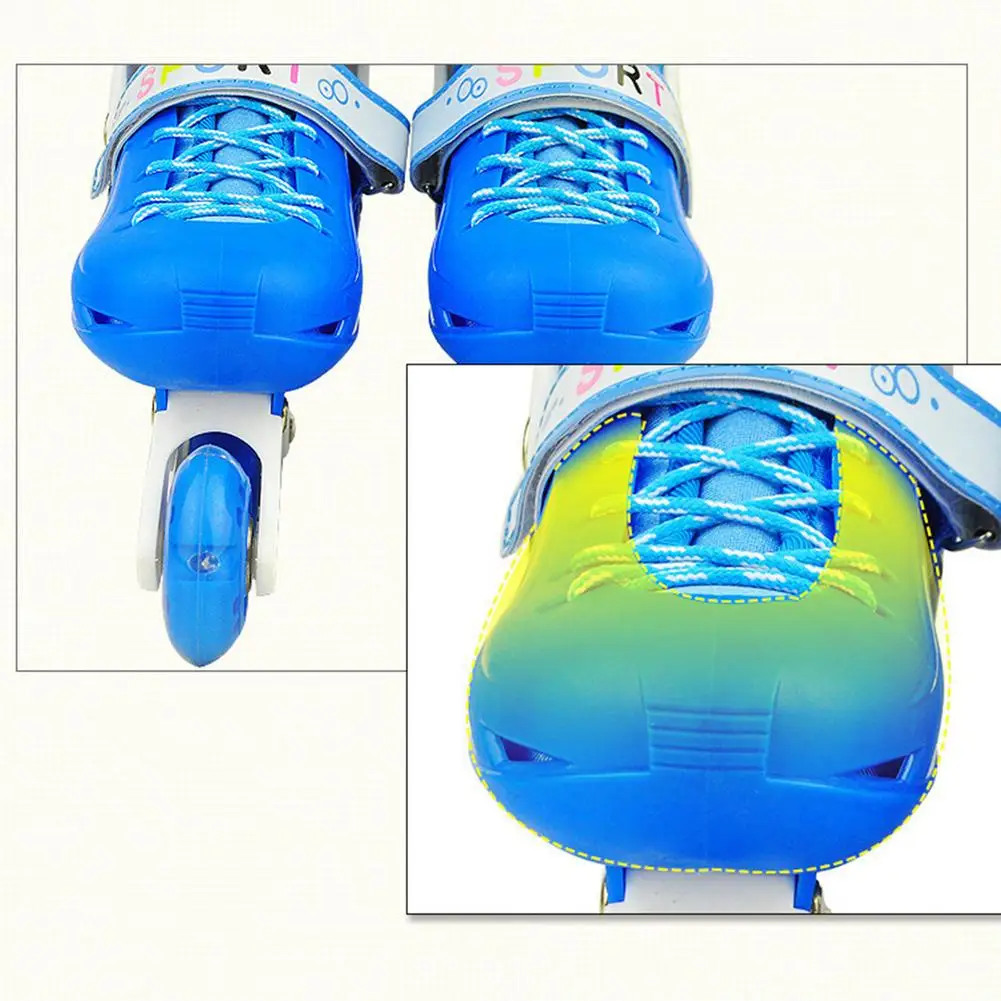 Beginner Inline Skates Adjustable Roller Skates Gift For Kids Training With 8 Illuminating Wheels Roller Skates Roller Sneaker
