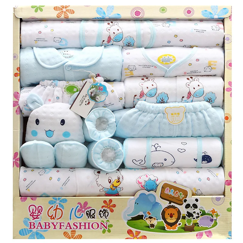 

18pcs Newborn Baby Clothes Set Carton Set with Gift Bag