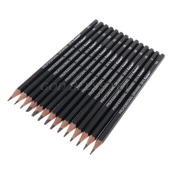 

14Pcs Sketch Art Drawing Graphite Pencil 12B 10B 8B 7B 6B 5B 4B 3B 2B 1B 2H HB
