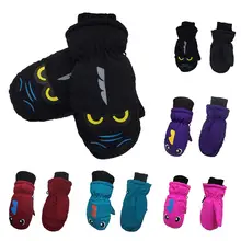 Детские зимние теплые перчатки для занятий спортом на открытом воздухе; милые теплые ветрозащитные лыжные перчатки с героями мультфильмов; варежки для мальчиков и девочек; перчатки для велоспорта и альпинизма