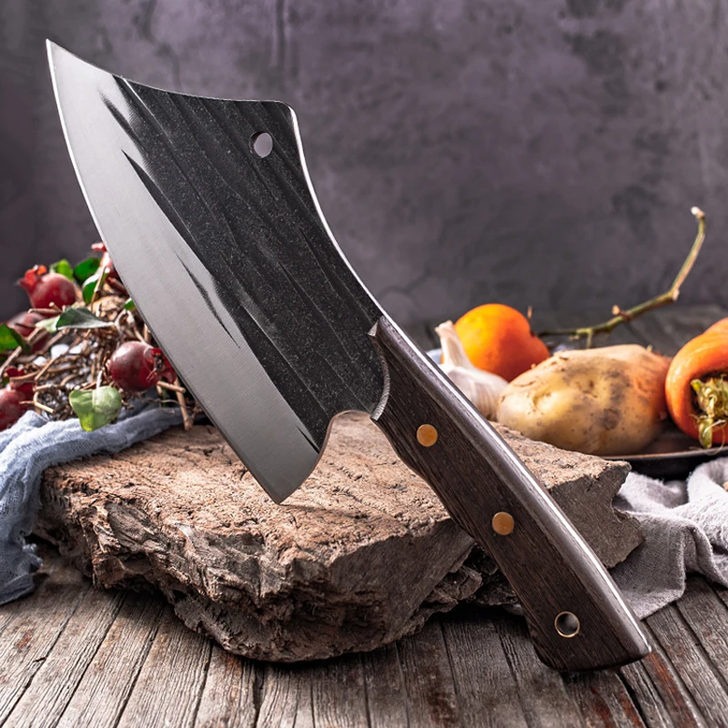Китайский нож шеф-повара из нержавеющей стали для мяса рыбы фруктов овощей 5Cr1 5Mov