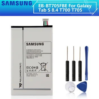 

SAMSUNG Original Replacement Battery EB-BT705FBC EB-BT705FBE For Samsung GALAXY Tab S 8.4 T700 T705 Tablet Battery 4900mAh