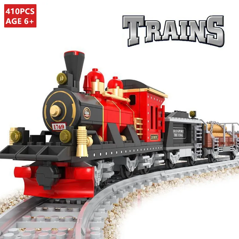 

410Pcs City Train Building Blocks Sets Track Rails Brinquedos Technic DIY Creator Bricks Hobbies Educational Toys for Children