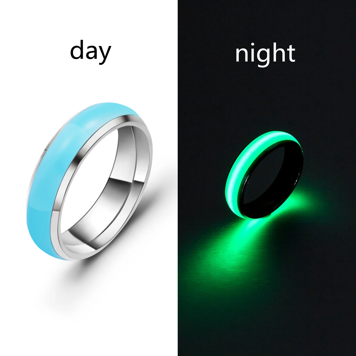 Party Glow In The Dark Fluorescent Ring Luminous Silicone Ring For Men  Women | eBay