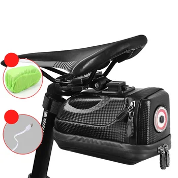 

WEST BIKING Bike Tail Bag USB Light Saddle Seat MTB Road Bicycle Riding Easy Installation Upgrade Replacement