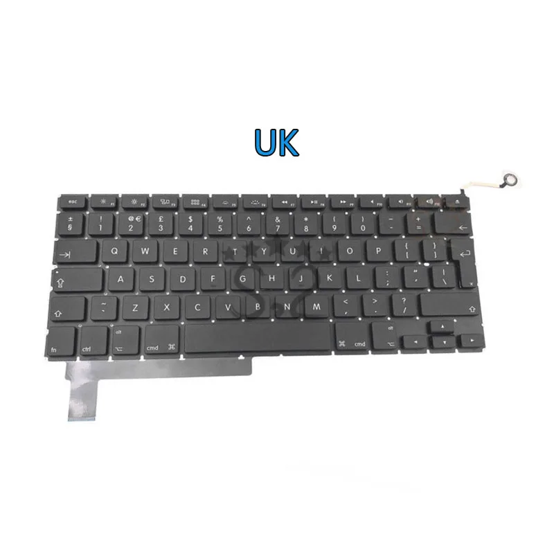 UK A1286 Франция/немецкий/Италия/Испания/русский/Корея/Великобритания/США Keyoard для Macbook Pro 1" Keyborad 2009-2012 года - Цвет: UK