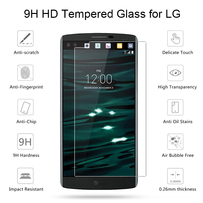 Прозрачная пленка для телефона LG Q8 Q7 Q6, защита экрана 9H HD, защитное жесткое закаленное стекло для LG K7 K8 K5 K4 K3