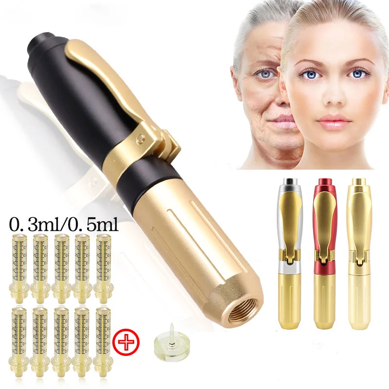 

High Pressure Hyaluronic Acid Pen Anti Wrinkle Lifting Lip Atomizer Hyaluronic Pen with Ampoule Head Syringe Needle