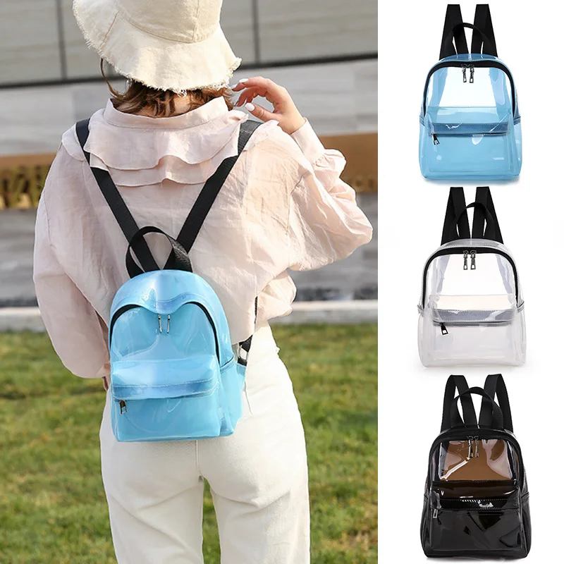 

Women Large-capacity Transparent Backpack for Travel Cycling Camping Hiking Rafting 2023 New Female Fashion Waterproof PVC Bag