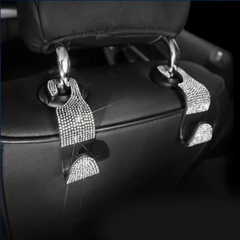 

2pcs 2Pcs Universal Car Back Seat Headrest Hanger Hooks For Mitsubishi ASX Outlander Lancer EX Pajero Opel Mokka Volvo S60 V60