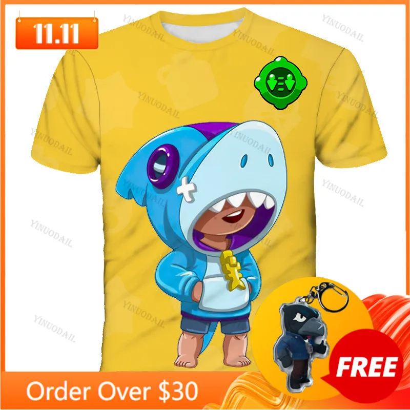 

Browlings 3 To 14 Years Spike Kids T-shirts Shooting Game Star 3D Printed Shirts Boys Girls Cartoon Tshirt Tops Teen Clothes