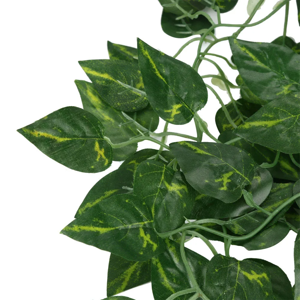 1Pcs Artificial Plants Fake Hanging Vine Plant Leaves Garland Home Garden Wall Decoration Green (6)