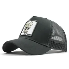 Дизайн вышитые летние кепки сетчатые головные уборы для мужчин и женщин повседневные хлопковые высококачественные бейсболки с вышивкой животных s