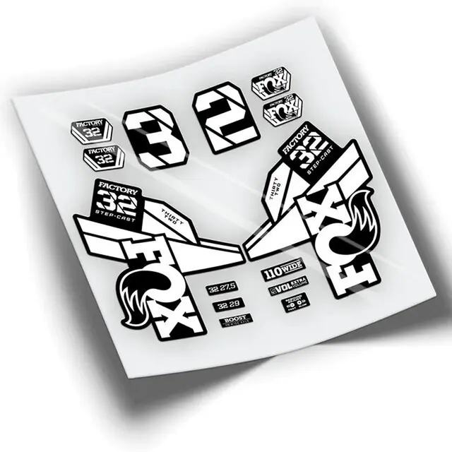 FOX 32 FACTORY SC 2021 various colors bicycle fork stickers White