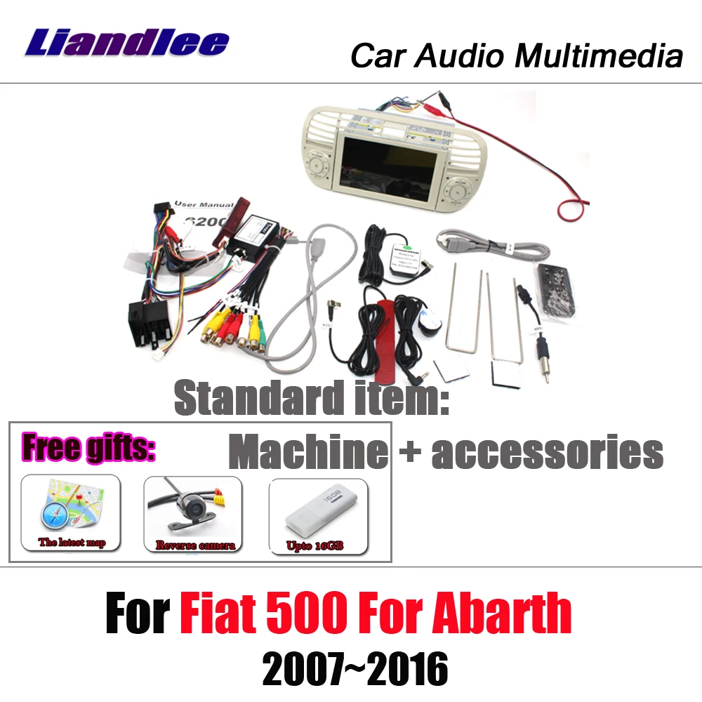 Liandlee Android 8.0up для Fiat 500 для Abarth 2007~ стерео автомобильный экран BT Carplay камера карта gps-навигатор мультимедиа - Цвет: machine
